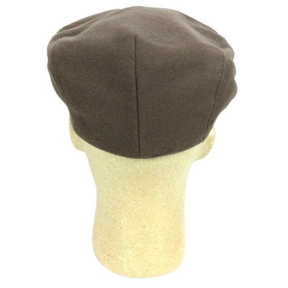 Dixieland Monterey Brown Flat Newsboy Cap Wool Cashmere Embroidered - Picture 4 of 8